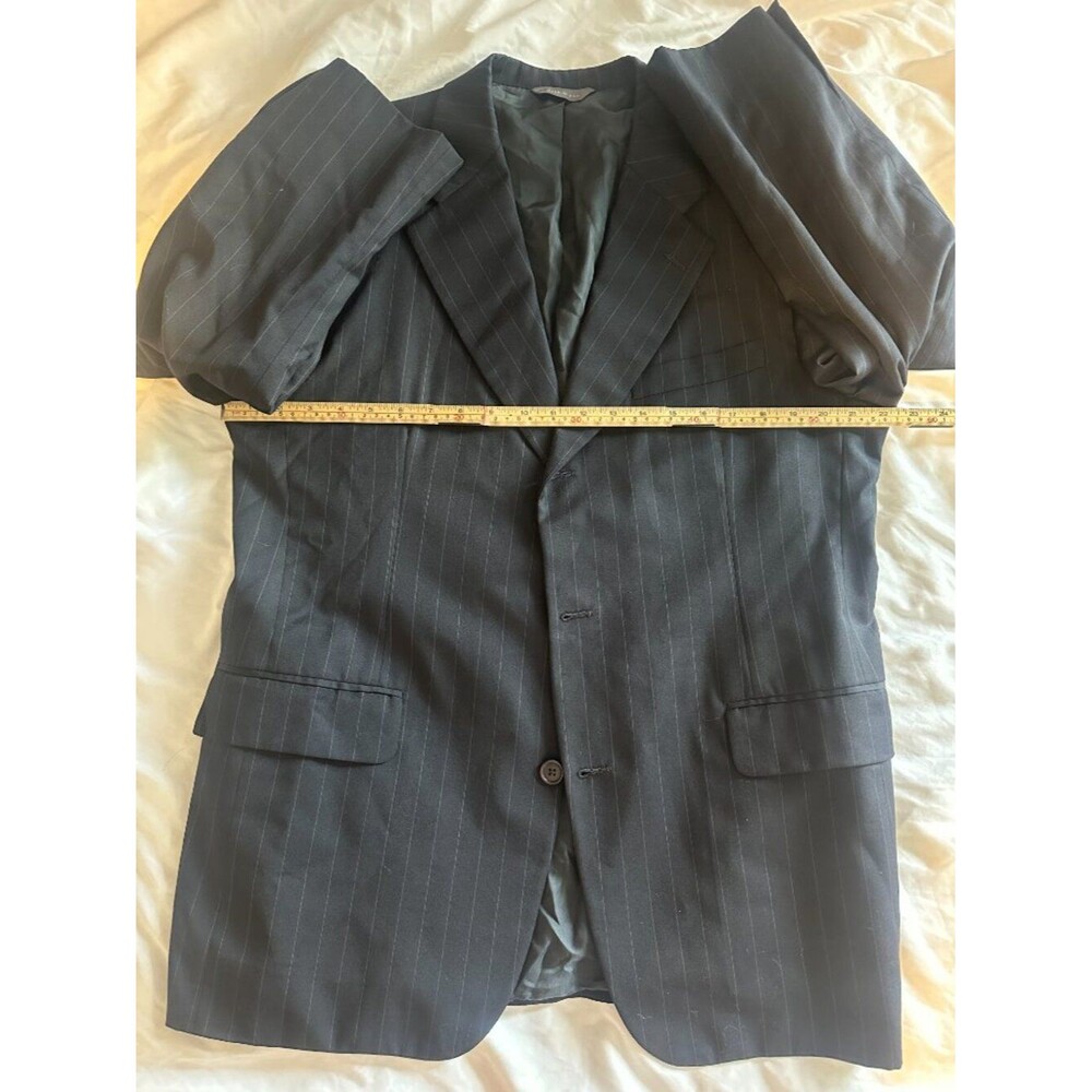 Brooks Brothers Black Pinstripe Wool Blazer 42R Made in USA Classic Tailored - Picture 9 of 9